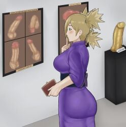 1girls art_gallery ass big_ass big_breasts blush boruto:_naruto_next_generations breasts censored clothing embarrassed erect_penis erection erotic_painting erotic_sculpture female female_only horny horny_female indoors kimono looking_at_object looking_at_penis mature mature_female milf museum naruto penis phallic phallic_imagery picture_(object) picture_on_wall purse solo solo_focus statue temari thinking thinking_about_sex thinking_of_someone_else tied_hair torikku95 twintails uzumaki_naruto voluptuous wafuku yukata