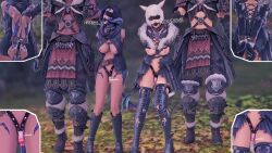 4girls arms_behind_back au_ra ball_gag blindfold bondage captured collar cuffs defeated defeated_heroine female femsub final_fantasy final_fantasy_xiv gag handcuffs kidnapped kisa_kha miqo'te multiple_girls multiple_subs rape ripped_clothing vibrator vibrator_in_pussy xaela y'shtola