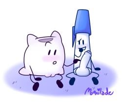 ballsack battle_for_dream_island battle_for_dream_island_again bfb bfdi bfdia foreskin moonilade object_shows pen_(bfdi) penis pillow_(bfdi) pussy touching_penis