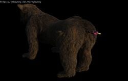 3d_(artwork) absurd_res ambiguous_gender anal anal_beads anal_beads_in_ass anthro ass bear big_butt black_background brown_bear brown_body brown_fur digital_media_(artwork) faceless_character fur hi_res hornybunny mammal presenting presenting_hindquarters sex_toy shadow simple_background solo ursa ursid ursine wide_hips