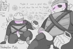aftermath anal_sex cum_in_ass dick floating_hands gloves h4llx hand_holding handband hollow_knight male_focus male_only nailmaster_mato nailmasters one_eye_closed tentacle_penis winking