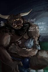 2:3 absurd_res anthro arachnid arm_grab arthropod bedroom_eyes blush bovid bovine brown_body bulge canid canine canis caprine cattle chokehold clothing controller domestic_cat duo face_on_belly felid feline felis game_controller goat head_lock headlock heart_eyes heart_symbol hi_res holding_controller holding_object horn hybrid kirou larger_on_top male male/male malibog_(dmg) mammal microsoft multi_eye narrowed_eyes neck_tuft on_top questionable_consent scorpion seductive sniffing suid suine surprised sus_(pig) thong tuft underwear until_they_like_it wild_boar wolf xbox xbox_controller xbox_game_studios ych_(character) yellow_eyes