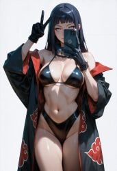 1girls ai_generated akatsuki_(naruto) female female_only hyuuga_hinata long_hair naruto naruto_(series) naruto_shippuden solo solo_female tagme