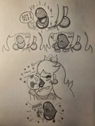 bimbo_lips discountcheez kissing lip_focus mario_(series) plump_lips princess_peach shiny_lips sloppy_kiss smooch smooch_(sound_effect) thick_lips