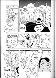 body_swap comic female male nami nami_(one_piece) nami_(sanji) one_piece orange_typhoon post-timeskip shounen_jump tagme vinsmoke_sanji