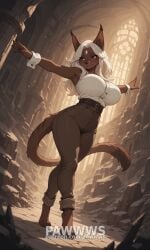 ai ai-created ai_art ai_generated big_breasts breasts fur furry furry_ears furry_female furry_tail huge_breasts medium_breasts pawwws sfw