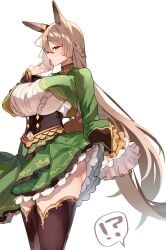breasts female hair long_hair smoke_klll umamusume