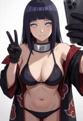 1girls ai_generated akatsuki_(naruto) female female_only hyuuga_hinata long_hair naruto naruto_(series) naruto_shippuden solo solo_female tagme