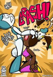 2girls balls big_ass big_penis blowjob cum futanari garabatoz my_life_as_a_teenage_robot robot_girl robot_humanoid veiny_balls veiny_penis xj-9