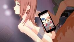 1boy 1girls 3d ass bra doggy_style elma03xxx female from_behind hanasato_minori juxtaposition penetration project_sekai sex sex_from_behind