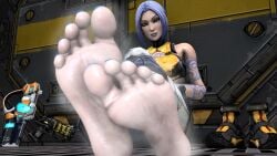1girls 3d 3d_(artwork) 3d_render barefeet barefoot blue_hair blue_lips blue_lipstick blue_toenails bob_cut body_markings borderlands borderlands_2 breasts clothed edit feet feet_focus feet_together feet_up female female_only foot_fetish foot_focus footwear gun kombatkatto light-skinned_female looking_at_viewer maya_(borderlands) musk painted_toenails pale-skinned_female pov pov_feet sfm shiny_skin shoes shoes_removed short_hair siren_(borderlands) siren_markings smell smelly_feet smirk soles solo solo_female source_filmmaker source_filmmaker_(artwork) steam steamy steamy_feet sweat sweaty sweaty_body sweaty_feet tattoo toes