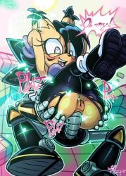 2d 2d_(artwork) anal anthro_on_anthro ass_grab dialogue halfgalaxy legs_up nicole_the_lynx penetration ripped_clothing robot shard_the_metal_sonic sonic_(series) sonic_the_hedgehog_(archie) sonic_the_hedgehog_(series)