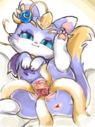 2026 3:4 anus bedroom_eyes blue_body blue_eyes blue_fur cat_smile cel_shading cervix countershading digital_drawing_(artwork) digital_media_(artwork) diru domestic_cat felid feline felis female female_feral feral front_view fur genitals half-closed_eyes hi_res humanoid_genitalia humanoid_genitalia_on_feral humanoid_vulva humanoid_vulva_on_feral inner_labia league_of_legends leg_markings mammal markings multicolored_body multicolored_fur narrowed_eyes paw_pose paws pose presenting presenting_vulva quadruped riot_games seductive shaded simple_background socks_(marking) solo spread_vulva spreading tencent tentacles two_tone_body two_tone_fur urethra vaginal_canal vulva whiskers white_background white_body white_countershading white_fur yuumi_(lol)