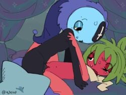 animated animation astro_(dandy's_world) cumming kissing long_tongue pussy sprout_(dandy's_world) sweating tagme video
