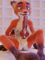 1boy 3d 3d_(artwork) anthro auto_penis_lick autofellatio balls big_penis bodily_fluids canid canine cum cum_drip cum_on_balls cum_on_penis digital_media_(artwork) disney dripping erection fox fur genital_fluids genitals hi_res knot lagomorph licking male male_only mammal masturbation multicolored_body multicolored_fur nick_wilde oral oral_masturbation orange_body orange_fur paws penile penile_masturbation penis pochemu self_lick sitting solo tongue tongue_out two_tone_body two_tone_fur zootopia