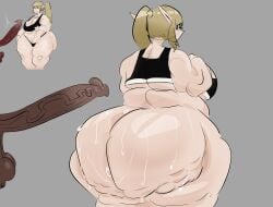 bbw cellulite_ass elf greaseyhair huge_ass huge_cock thick_thighs