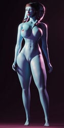 2021 3d aayla_secura areolae athletic athletic_female attack_of_the_clones barefoot big_breasts blue_eyes blue_skin breasts el-recondite_(artist) female female_focus female_only jedi jedi_master large_breasts lipstick lucasfilm nipples nude nude_female nudity pussy solo star_wars tagme twi'lek vagina