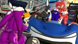 3d 3d_(artwork) 5_toes anal anthro anus car diphallia diphallism echidna feet fox gadget_the_wolf gay infinite_(sonic) jackal knuckles_the_echidna male male/male male_only multi_penis penis sonic_(series) sonic_forces sonic_riders sonic_the_hedgehog svetlanasol tails wave_the_swallow wolf yaoi yellow_body