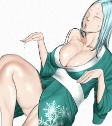 2d a.k.i. asian asian_female busty capcom cleavage female female_focus female_only hourglass_figure masakado_eeeee pale-skinned_female pale_skin pinup pinup_pose street_fighter tagme wide_hips