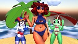 3d 3d_(artwork) beach blender boob_window dorfloor3 glitch_productions gooseworx pomni pomni_(tadc) pomni_(the_amazing_digital_circus) ragatha ragatha_(tadc) ragatha_(the_amazing_digital_circus) ribbit_(tadc) ribbit_(the_amazing_digital_circus) swimsuit tagme tagme_(artist) the_amazing_digital_circus