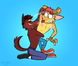 2026 2boys armpit_fetish bandicoot crash_(series) crash_bandicoot domi_(domidark) domidark furry furry_only gay male male_only marsupial nipples original_character video_games yaoi