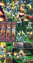 after_vore anal anthro bone bones collar disposal feral feral_pred forest gay male_pred male_prey pokemon quilava reformation same_size_vore scat skull vore yaoi