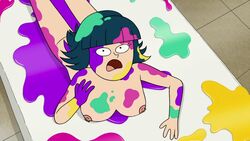 1girls accurate_art_style asian bodypaint breasts bridgette_hashima cartoongirls close_enough completely_nude completely_nude_female female hbo_max human nude_female paint painting screenshot_edit