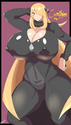 cynthia (pokemon) from nintendo by ayamahi