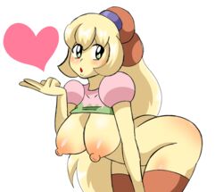 1girls anthro artist_request ass female fumu-tan kirby_right_back_at_ya nintendo nipples nude tiff_(kirby)