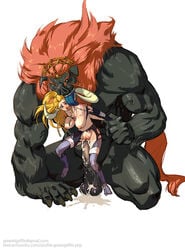 1girls anthro beast_ganon breasts cum female ganon greengriffin nintendo princess_zelda rape sheik size_difference straight straight_hair super_smash_bros. the_legend_of_zelda torn_clothes twilight_princess zelda_(twilight_princess)