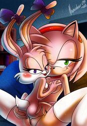 2009 amy_rose anthro babs_bunny crossover female female_only fur furry hedgehog mammal multiple_females nancher rabbit sonic_(series) sonic_the_hedgehog_(series) tagme tiny_toon_adventures uncensored yuri