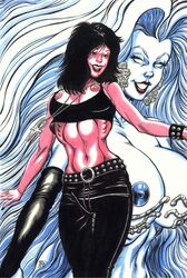 2girls chaos_comics crossover dc dc_comics death_of_the_endless female female_only lady_death multiple_girls rob_durham the_sandman vertigo_comics