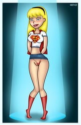 blonde_hair blue_eyes dc dc_comics dcau female long_hair niicko pussy supergirl superman:_the_animated_series superman_(series)