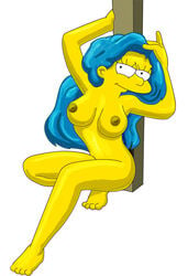 breasts color female female_only front_view human marge_simpson nipples nude simpspin solo tagme the_simpsons