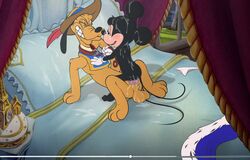 anthro anthro_on_feral canid canine canis disney domestic_dog duo female female_on_feral feral hi_res interspecies male male/female male_on_anthro mammal mickey,_donald,_goofy:_the_three_musketeers_(2004) minnie_mouse mouse murid murine penis pluto rodent testicles wugi zoophilia