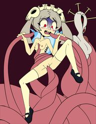 bloody_marie boobjob crying_with_eyes_open double_(skullgirls) double_handjob jomokin monster monster_rape rape skullgirls small_breasts tentacle tentacle_rape tentacle_sex thighhighs thighhighs_only vaginal_insertion vaginal_penetration