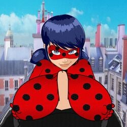 animated color edit ladybug_(character) marinette_cheng marinette_dupain-cheng massive_breasts miraculous_ladybug paizuri paizuri_over_clothes tagme unseen_male_face vylfgor