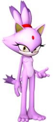 3_toes 3d 5_fingers anthro blaze_the_cat breasts domestic_cat eyelashes female fingers hair nipples ponytail purple_body purple_hair pussy rarequinez solo sonic_(series) standing toes white_body yellow_eyes