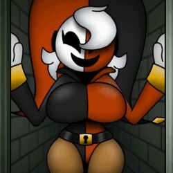 animated big_breasts black_and_orange doorway lady_phanto mario_(series) phanto super_mario_bros._2 swaying swaying_breasts tagme wide_hips zeemarie