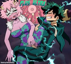 1boy 1boy1girl 1girls alien_girl antennae ashido_mina_(hero_outfit) barryfactory big_breasts big_penis black_sclera blush blush_lines bodysuit boots breasts clitoris clothed_sex costume cum cum_in_pussy cum_in_vagina cum_inside female female_penetrated green_hair hero_outfit_(mha) horn horns hugging_leg impregnation izuku_midoriya izuku_midoriya_(hero_outfit) light-skinned_male light_skin male male/female male_penetrating male_penetrating_female mask masked masked_female messy_hair midoriya_izuku_(hero_outfit) mina_ashido mina_ashido_(hero_outfit) my_hero_academia one_for_all_(mha) ovum penile_penetration penis penis_in_pussy pink_body pink_hair pink_skin sex sex_from_behind sperm_cell spread_legs straight straight_sex torn_bodysuit torn_clothing vaginal_penetration vaginal_sex veiny_penis x-ray yellow_eyes yellow_horn yellow_horns