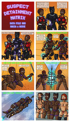 1boy abducted actress african african_female ant-man_(series) avengers black_panther_(series) black_panther_suit black_widow_(marvel) bondage cartoony comic comic_page comic_panel comic_sequence comic_strip danai_gurira dark-skinned_female dark_skin disappearing_clothes disintegrating_clothes embarrassed embarrassed_nude_female english_text evangeline_lilly female forced_nudity gag gagged hope_van_dyne human kidnapped light-skinned_female light_skin lupita_nyongo male marvel marvel_cinematic_universe mechanical multiple_girls nakia natasha_romanoff nipples okoye parody parody_comic parody_porn peril prisoner restrained scarlett_johansson spoof stripped suddenly_naked text wakandan wasp_(marvel) zincuntainted