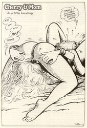 2girls 69 69_position blonde_hair cherry_poptart cherry_poptart_(comic) cunnilingus incest larry_welz licking licking_pussy long_hair mother_and_daughter multiple_girls naked naked_female no_color nude nude_female pepper_poptart pussy short_hair straight_hair