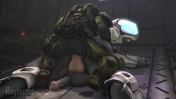 2boys 3d alien anal anal_penetration anal_sex animated armor ass_grab balls_touching big_ass big_balls big_penis bottomless cum cum_in_ass cum_inside cum_on_balls cum_on_floor doggy_style dominant_human dripping_cum erection from_behind from_behind_position gay gay_sex grey_skin halo_(series) human human_on_male human_penetrating interspecies light-skinned_male looking_back lying_down lying_on_floor lying_on_stomach male male/male microsoft no_sound partially_clothed rayhuma sangheili sci-fi size_difference small_dom_big_sub source_filmmaker spartan_(halo) swinging_balls thick_thighs video xbox_game_studios yaoi