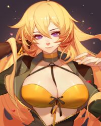 big_breasts blue_eyes breasts rwby songjikyo tagme yang_xiao_long yellow_hair