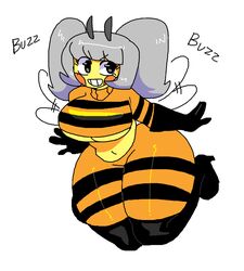 anthro bee bee_wings big_breasts big_thighs costume english_text sugarkitty19 tagme wings