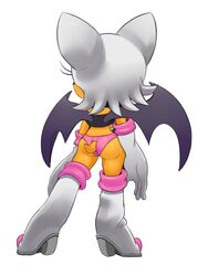 anthro armwear boots bra chiropteran clothing elbow_gloves female footwear gloves handwear hi_res high_heeled_boots high_heels legwear mammal panties rear_view rouge_the_bat saran-rape sega solo sonic_(series) sonic_the_hedgehog_(series) thigh_boots thigh_highs underwear wings