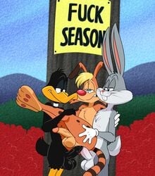 2021 anal anal_sex anatid anseriform anthro aqua_eyes avian balls bird black_body black_feathers blonde_hair bobcat bonkers bonkers_d._bobcat brown_body brown_fur bugs_bunny chest_tuft crossover daffy_duck disney disney_channel double_anal double_penetration duck erection feathers felid feline fur gay genitals grey_body grey_fur group group_sex hair half-closed_eyes hi_res interspecies lagomorph leporid lonbluewolf looney_tunes lynx male male/male male_only mammal multicolored_body multicolored_fur multiple_males multiple_penises orange_body orange_fur penetration penis penis_between_legs penises_touching pleasure_face rabbit sex soft_feathers spots spotted_body spotted_fur stretched_anus testicles threesome tuft ubisoft veiny_penis warner_brothers white_body white_fur