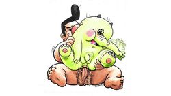 anal anal_sex balls cartoon_network duo feet fred_fredburger genitals green_body green_skin harold_(billy_and_mandy) hi_res human human_penetrating humanoid_genitalia humanoid_penis interspecies male male/male male_only male_penetrated male_penetrating male_penetrating_male mammal penetration penis peterdamart proboscidean simple_background the_grim_adventures_of_billy_and_mandy white_background