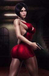 1girls ada_wong ada_wong_(adriana) alternate_version_available artist_name ass big_breasts black_hair breasts brown_eyes bubble_butt busty capcom clothed_female clothes clothing color colored curvaceous curves curvy dark_hair dat_ass deviantart digital_media_(artwork) digital_painting_(artwork) dress eyelashes female female_focus female_only fully_clothed hair hourglass_figure human human_only indoors inside large_breasts legs light-skinned_female light_skin lipstick makeup martaino medium_hair no_eyewear open_eyes red_dress red_lips red_lipstick resident_evil resident_evil_2 resident_evil_2_remake round_ass round_ears short_hair solo standing text thick_thighs thighs thin_waist voluptuous watermark wide_hips