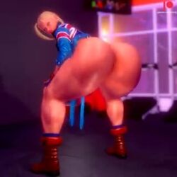 1girls 3d animated ass blonde_hair bubble_ass bubble_butt cammy_white capcom dat_ass female female_only hiromigog solo squatting squatting_position street_fighter street_fighter_6 tagme toned_female toned_thighs twerking video